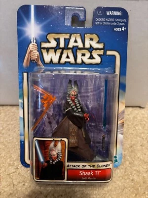 ¡Figura de acción Star Wars Attack of the Clones SHAAK TI Jedi Master! 2002! Foto 1 de 2