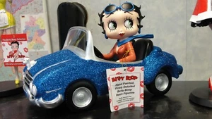 Original Betty Boop Pin Up Girl Auto Glitzer Blau Figur Sexy Car Werbefigur - Picture 1 of 7
