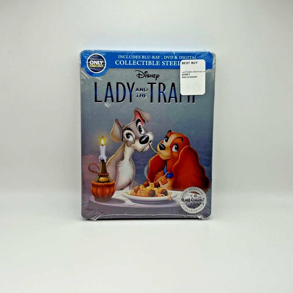 DISNEY LADY AND THE TRAMP BLU-RAY + DVD + DIGITAL HD STEELBOOK BRAND NEW SEALED - Image 1 of 2