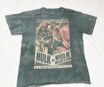 Мужская футболка с коротким рукавом Avengers Hulk VS Hulk зеленый принт размер L - Изображение 1 из 4