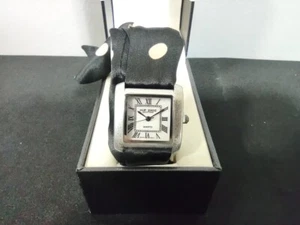 UNTESTED Hip Chic Couture Quartz Movt Wrist Watch Silver Square Black Polkadots - Picture 1 of 16