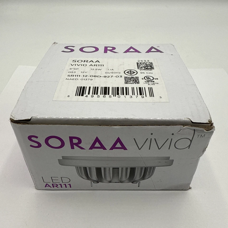 Soraa Vivid AR111 / LED 2700K 12.5W 8° / SR111-12-08D-927-03 NEW! - Image 1 of 4