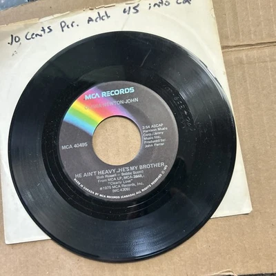 Olivia Newton-John He Ain't Heavy He's My Brother/Let It Shine 1975 Mca 45 - Image 1 of 4