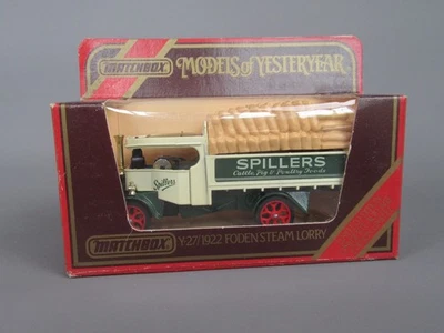C990 Matchbox Models Of Yesteryear Y-27 Foden Steam Truck 1922 Beige In Box - Image 1 of 4
