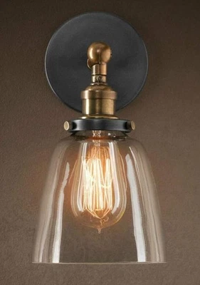 Luminária de parede interna para quarto braço oscilante arandela de parede de vidro para casa - Imagem 1 de 4