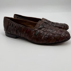 Mocassins homme Wilson et Dean Vero Cuoio Basket Weave taille 46 US 12 Italie - Photo 1/10