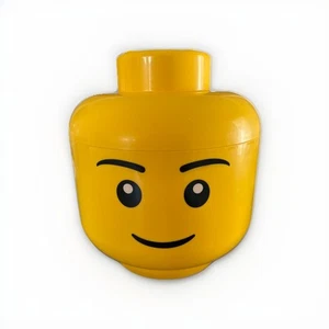 LEGO Head Smiling Face LEGO Storage Container 2018 Large 24 x 28cm 8.5L Used GC - Picture 1 of 8