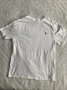 Polo Ralph Lauren White Shirt Youth Boys T-Shirt Size Large 14~16 Short Sleeve - Picture 1 of 7