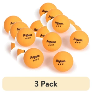 (3 Pack) Pro Tournament 3-Star Table Tennis Balls, 40 Mm, Orange, 6 Count - Picture 1 of 12