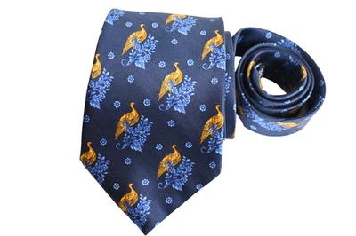 LANVIN CORBATA HOMBRE AZUL/FAISAN ANCHO: 3.75" LARGO: 59" Foto 1 de 3