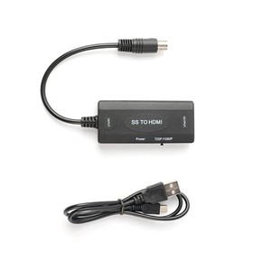 1PC SS To HD Adapter W/USB Cable S-video 1080P 16:9/4:3 For Sega Saturn Game
