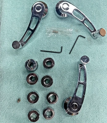 Manivela de janela de alumínio de tarugo polido, serve apenas para Ford e GM 3 manivelas #150 - Imagem 1 de 4