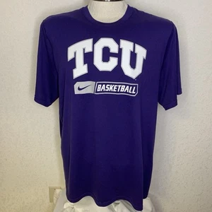 TCU Horned Frogs Basketball Nike Dri Fit Sz XXL 2XL Shirt Purple - Picture 1 of 5