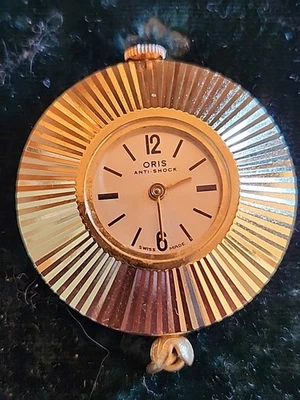 Reloj Collar Colgante ORIS Vintage Anti-Choque Suizo Funciona Perfecto #50 Foto 1 de 3