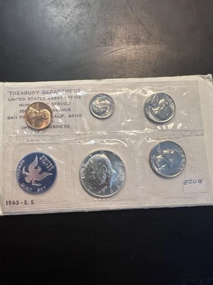 1965 SS US Treasury Department Mint Uncirculated Coin Set - Image 1 of 4