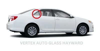 Toyota Camry 2012-2014 sedán lado del pasajero ventilación trasera derecha ventana de vidrio 25222 Foto 1 de 2