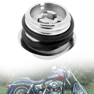 Fuel Tank Gas Cap Pop Up Vented Motorcycle Cover Fit For Harley 1982 - 2010 - Picture 1 of 12