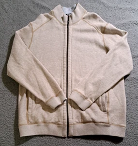 Kirkland Signature Men`s Solid Beige Full Zip Jacket / Size Large - Picture 1 of 7