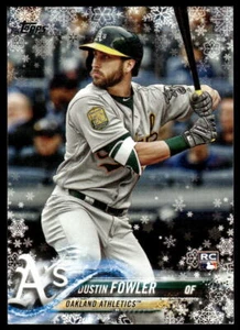 2018 Topps Holiday #HMW48 Dustin Fowler RC Oakland Athletics - Picture 1 of 2