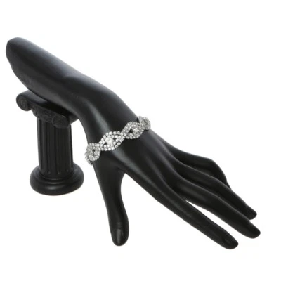 Bracciale Tennis argento Swarovski Element original G4L cristalli donna elegante - Immagine 1 di 4