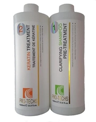 Plancha de pelo Pro-techs tratamiento queratina chocolate suave 1000 ml / 33,8 oz Foto 1 de 4