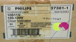 Philips, 10S11N, Incandescent Lamp Clear Indicator 10Watts 120V NEW - Picture 1 of 3