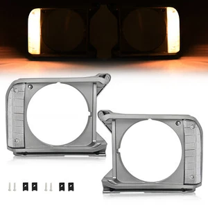 Gray Headlight Bezel Headlight Door Set For Toyota Pickup RWD 79-81 # 8161089105 - Picture 1 of 19