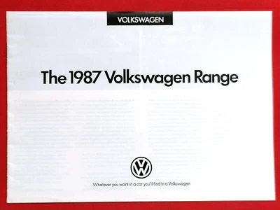 1987 VW RANGE Sales Brochure - Golf GTi 16V Conv Scirocco GTX Polo Jetta Passat - Image 1 of 4
