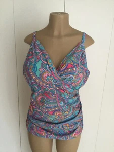 Sunsets Paisley Pop Underwire Tankini Size 40E/38G/36G - Picture 1 of 8