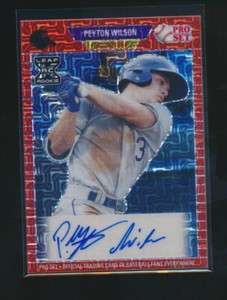 PEYTON WILSON 2021 LEAF PRO SET RED DAZZLER RC AUTO