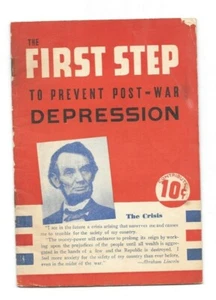 Vintage Booklet FIRST STEP TO PREVENT POST WAR DEPRESSION WW2 - Picture 1 of 2
