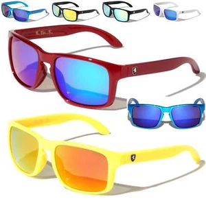 Boys Girls Classic Mirror Sunglasses Childrens Black Red Yellow Designer Shades - Picture 1 of 9