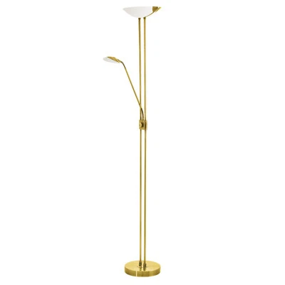 EGLO LED Stehlampe BAYA Stehleuchte gold 180 cm dimmbar EEK:E (Spektrum A-G) - Bild 1 von 4