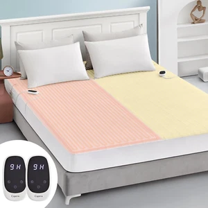 Heated Mattress Pad Queen Size Electric Mattress Dual Controller Bed Warmer 9 He - Picture 1 of 12