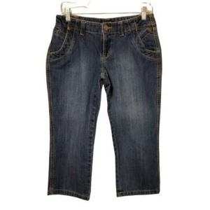 Daisy Fuentes Womens Size 4 Blue Solid Capri Jeans - Picture 1 of 10