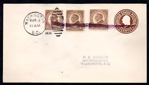 US 1925 SCOTT #U481 UPRATED SC. #553, 583, 598 TIED WASHINGTON, D.C. MAR 9, 1925 - Picture 1 of 2