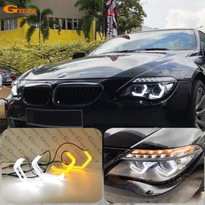 For BMW E63 E64 645Ci 650Ci 650i M6 Concept M4 Iconic Style LED Angel Eyes Kit - Image 1 of 4