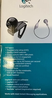 Webcam Logitech C includes headset - Image 1 of 3