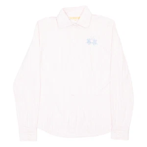 LA MARTINA Womens Shirt Pink Striped Long Sleeve M - Picture 1 of 6