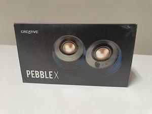 Creative Pebble X - 2.0 Enceintes d'ordinateur USB-C avec Eclairage RVB personna - Photo 1/6