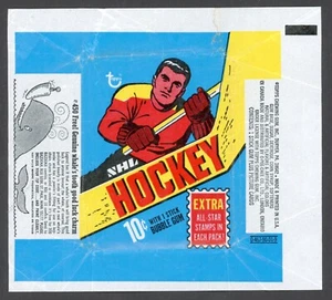 1969-70 Topps Hockey 10¢ Wax Pack Wrapper Whales Tooth Side Panel Savard Rookie - Bild 1 von 1