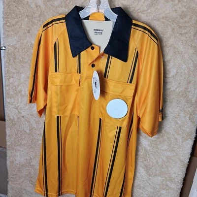 Kwik Goal Official Soccer Referee Jersey Mens Size Medium - Gold/Yellow NWT - Image 1 of 4