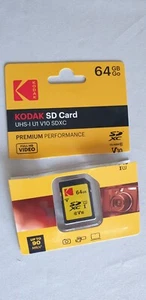 Kodak 90 MB/s Class 10 SD UHS-I U1 V10 SDXS Full HD 64GB Flash Memory Card - Picture 1 of 2