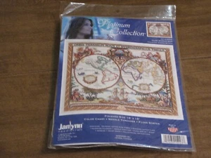 JANLYNN NEEDLECRAFT PLATINUM COLLECTION OLDE WORLD MAP - Picture 1 of 3