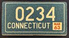 Vintage 1963 Connecticut License Plate Wheaties Sticker Card