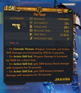 borderlands 3 the flood modified 1 shot Gun - Picture 1 of 2