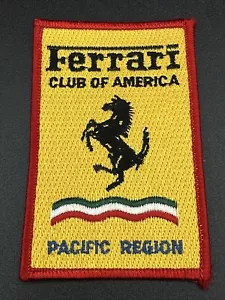 Vintage Ferrari Club of America Pacific Region Patch New Unused 4" x 2.5" Rare - Picture 1 of 2