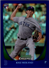 2011 Bowman Chrome Draft Purple Refractors Baseball Card #102 Kyle Weiland