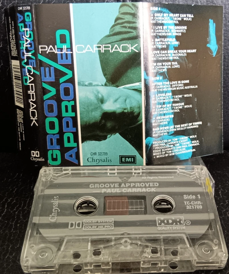 Paul Carrack ‎– Groove Approved - 1989 cassette tape excellent, cover VG+ - Image 1 of 1