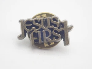 Jesus First Cross Vintage Lapel Pin - Picture 1 of 3